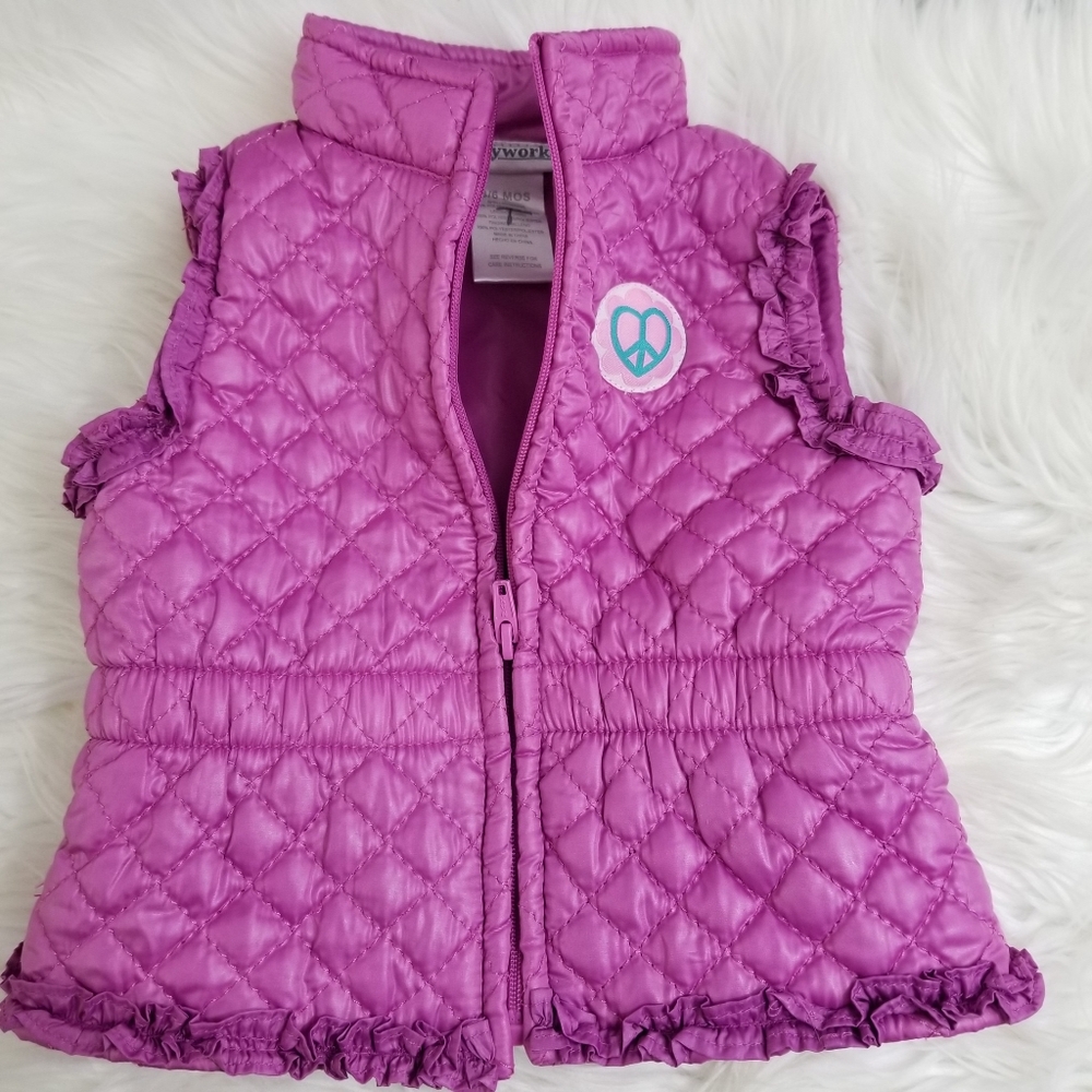 Babyworks Quilted Puffer Zip Up Vest 3-6 Mos